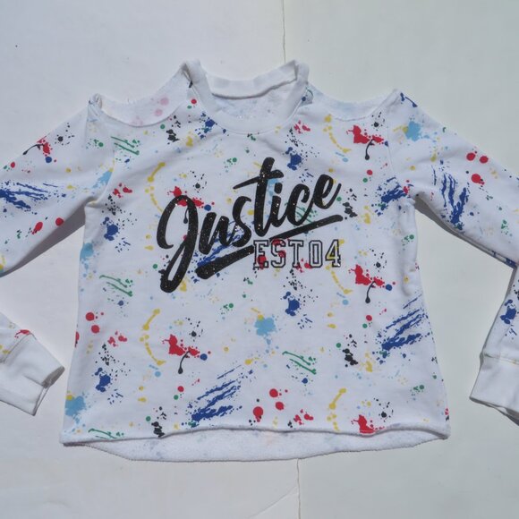 Justice Active Sweatshirt Top 12 Girls Kids Cotton Sweater - Picture 2 of 15